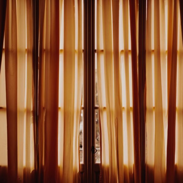 Pure White Cotton Door Curtains – 9ft (Pair)