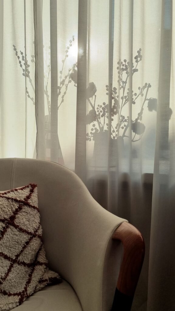 Dusty Pink Sheer Curtains – 5ft (Pair)