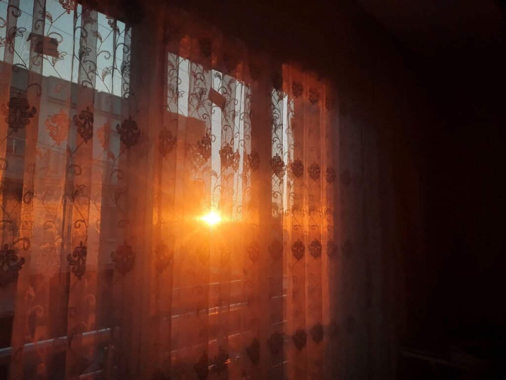 Rust Sunset Ombre Curtains – 7ft (Pair)