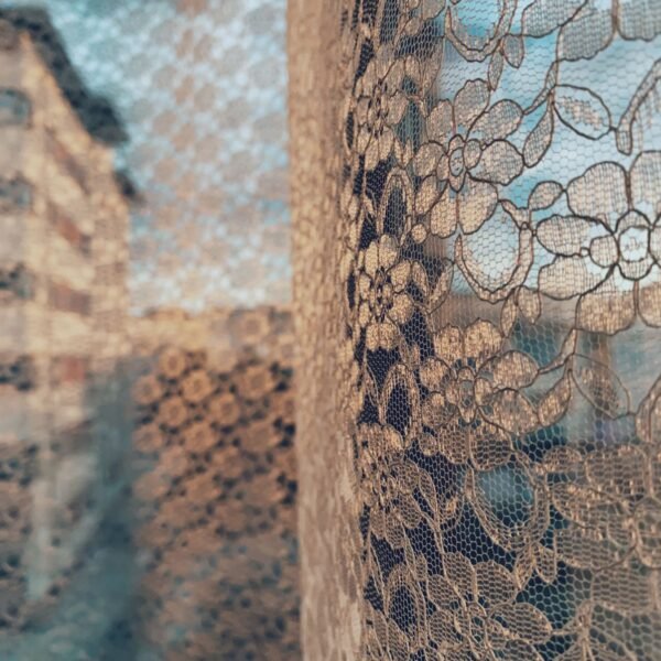 Ivory Eyelet Ring-Top Curtains – 5ft (Pair)