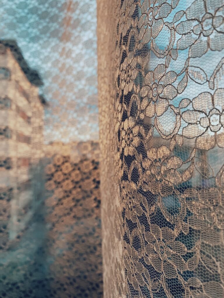 Ivory Eyelet Ring-Top Curtains – 5ft (Pair)