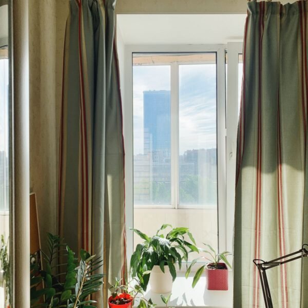 Jet Black Matte Curtains – 7ft (Pair)