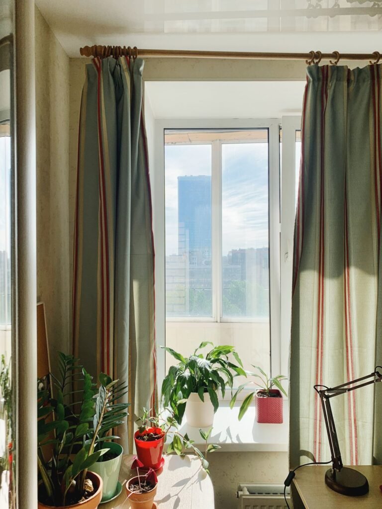 Jet Black Matte Curtains – 7ft (Pair)